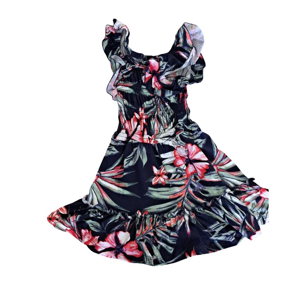 Girl's 1st Kiss Black Floral  Dress Size  6 Medium NWOT